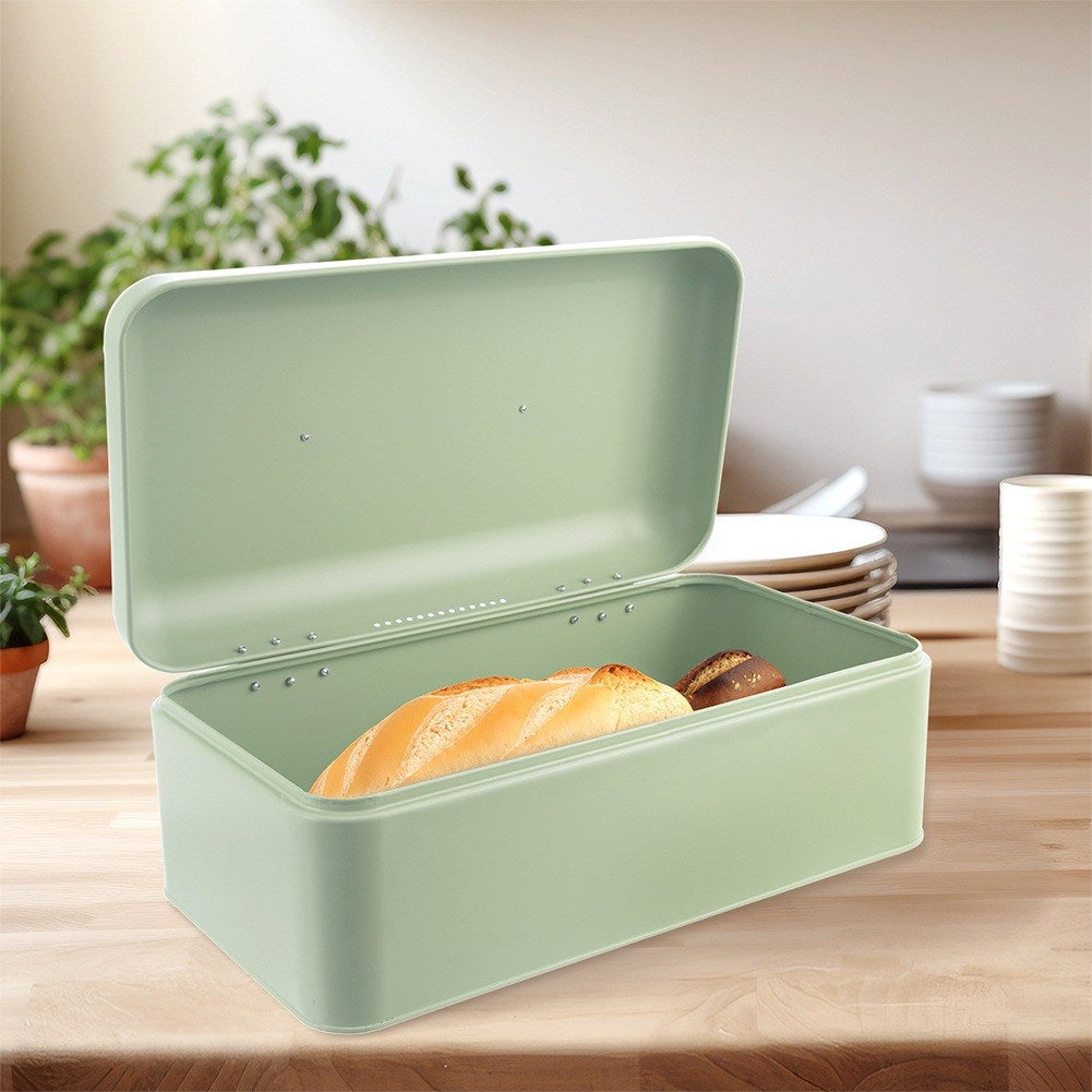 GREENISH metal bread bin 42.5x23x20 cm