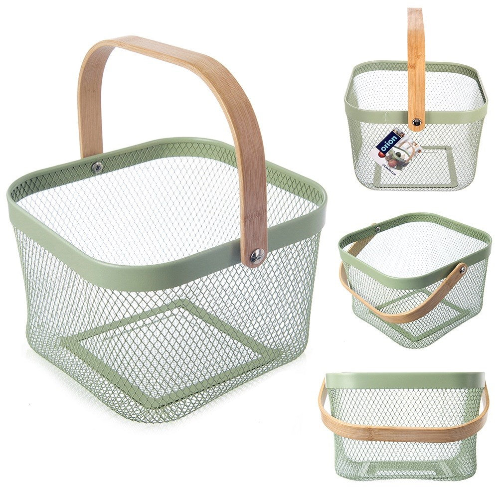 GREENISH metal storage basket green 27x24.5x17.5 cm