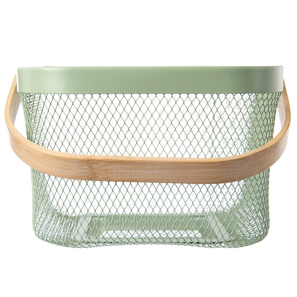 GREENISH metal storage basket green 27x24.5x17.5 cm