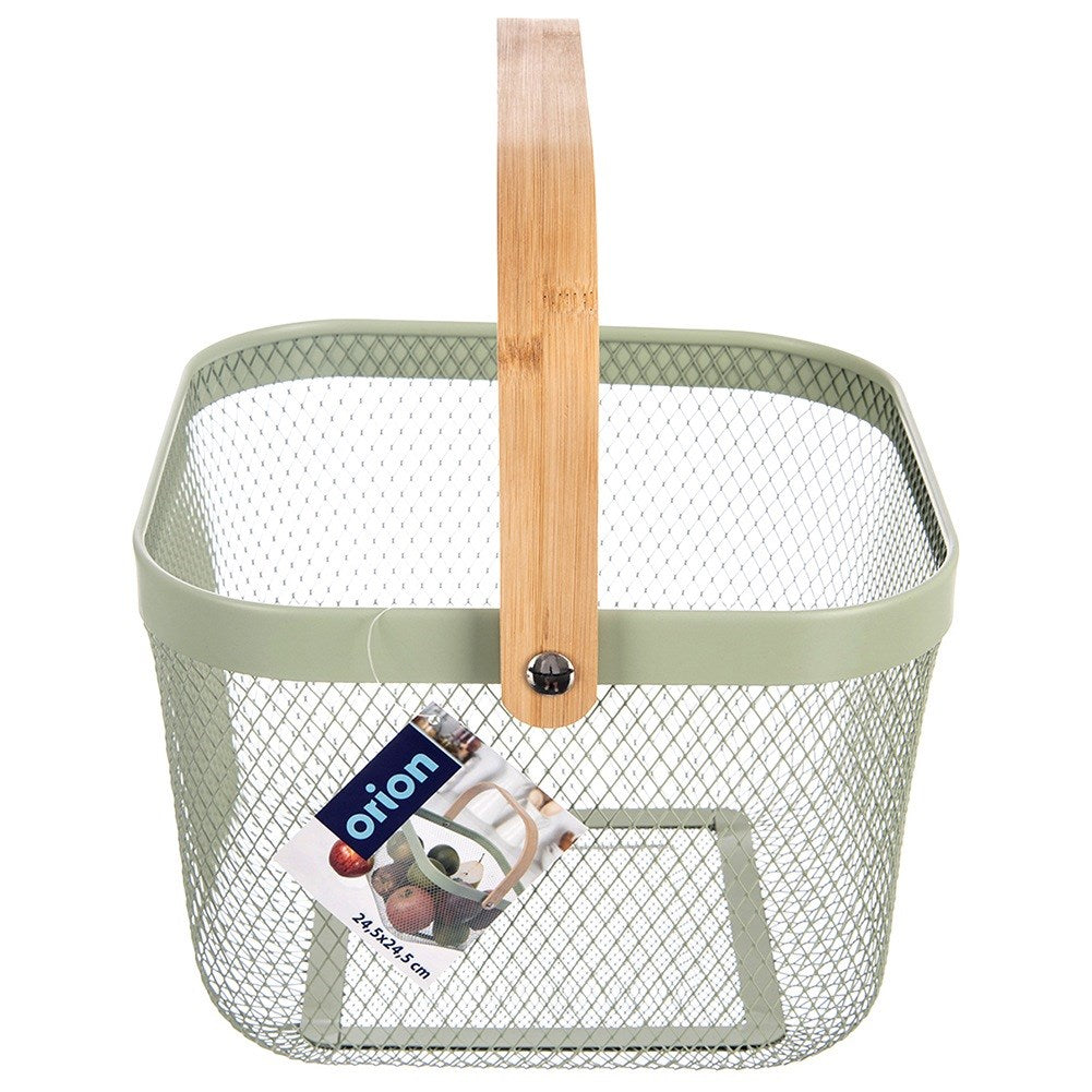 GREENISH metal storage basket green 27x24.5x17.5 cm