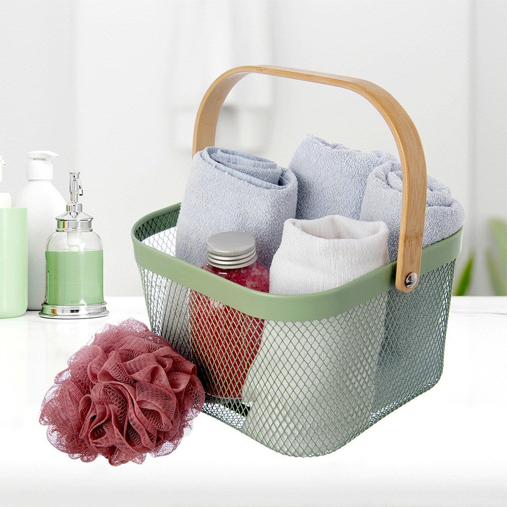 GREENISH metal storage basket green 27x24.5x17.5 cm