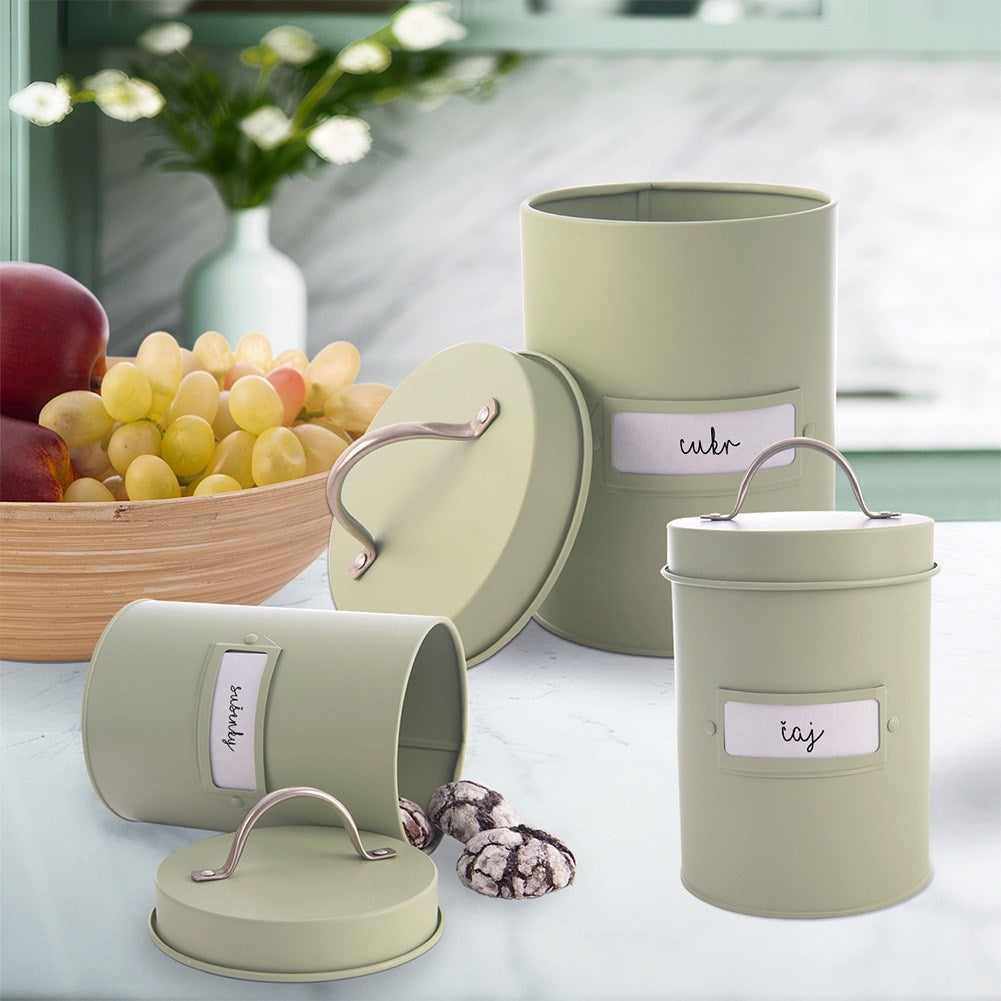 GREENISH metal storage container green 1.3 l