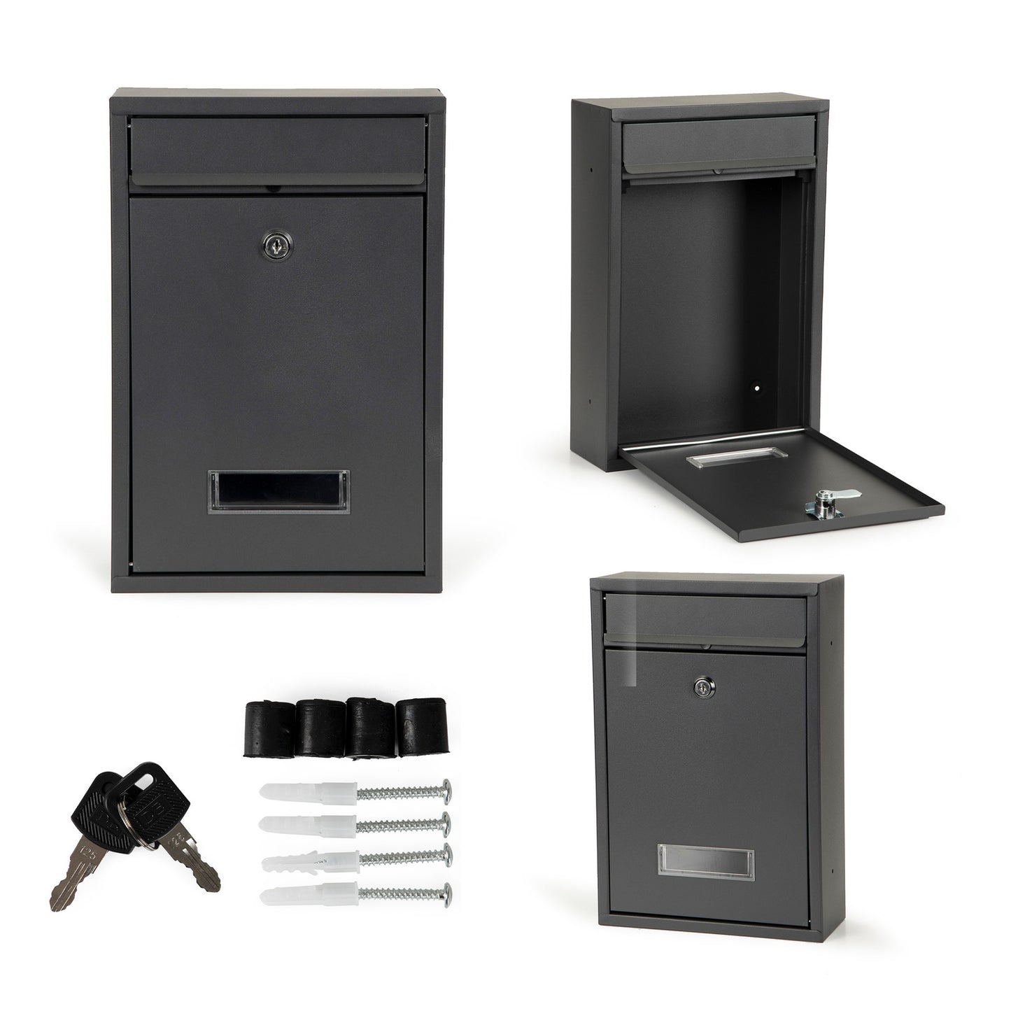 Galvanized steel letter mailbox