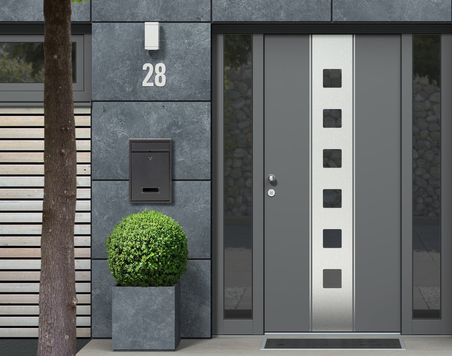 Galvanized steel letter mailbox