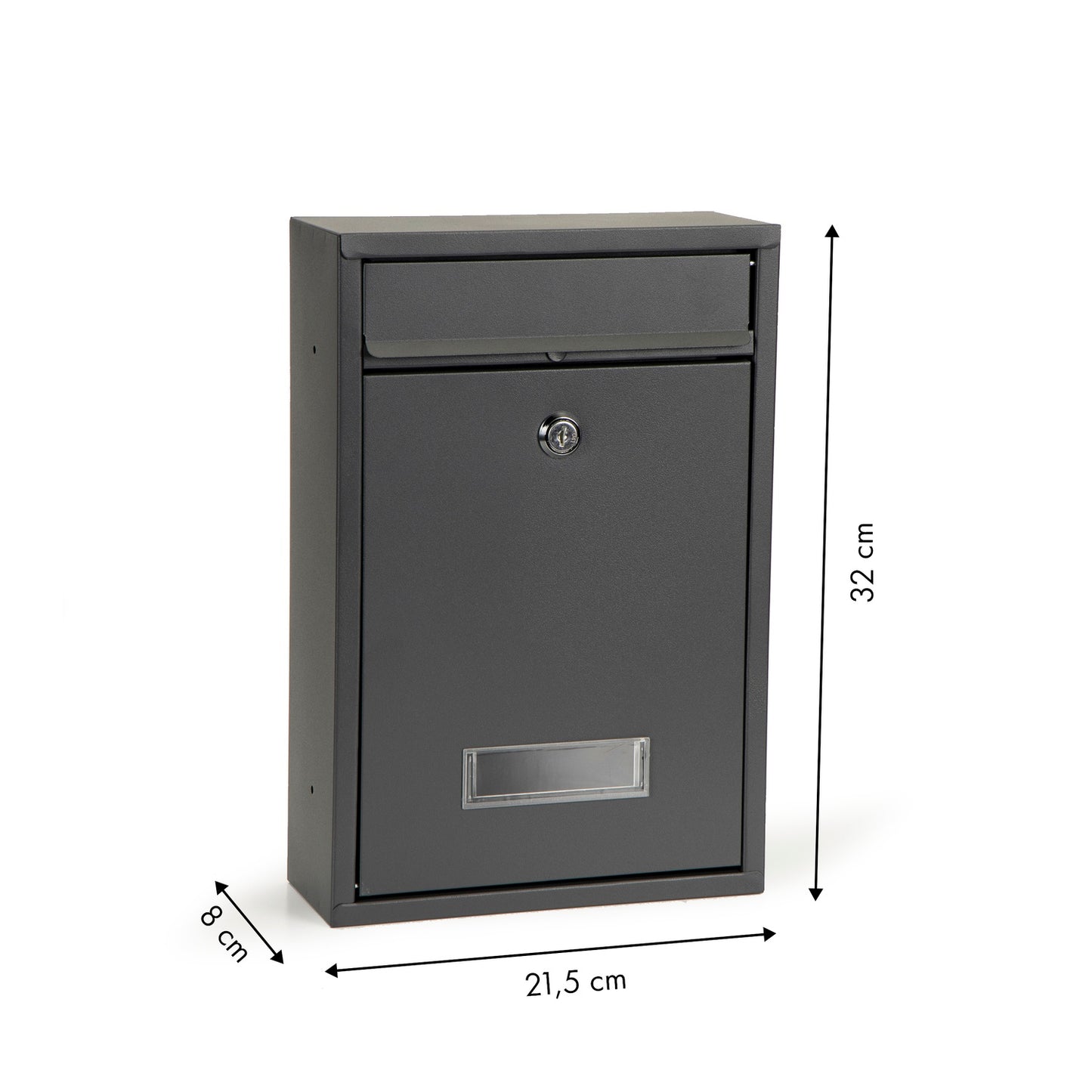 Galvanized steel letter mailbox
