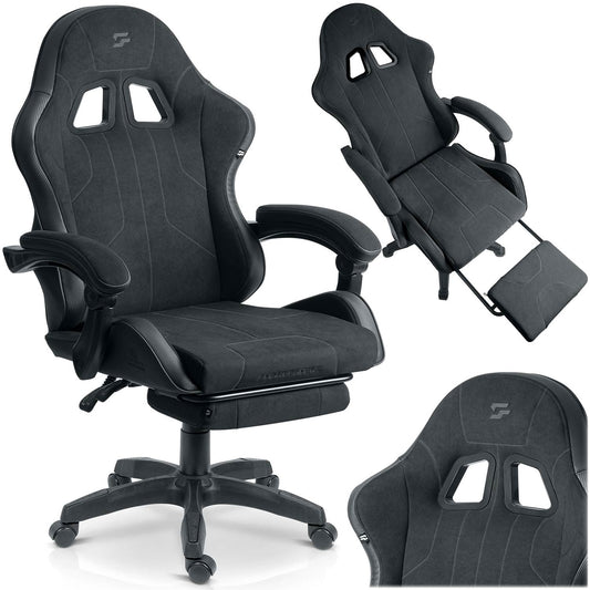 Gaming Chair with Footrest and Recline Function, Ergonomic Design