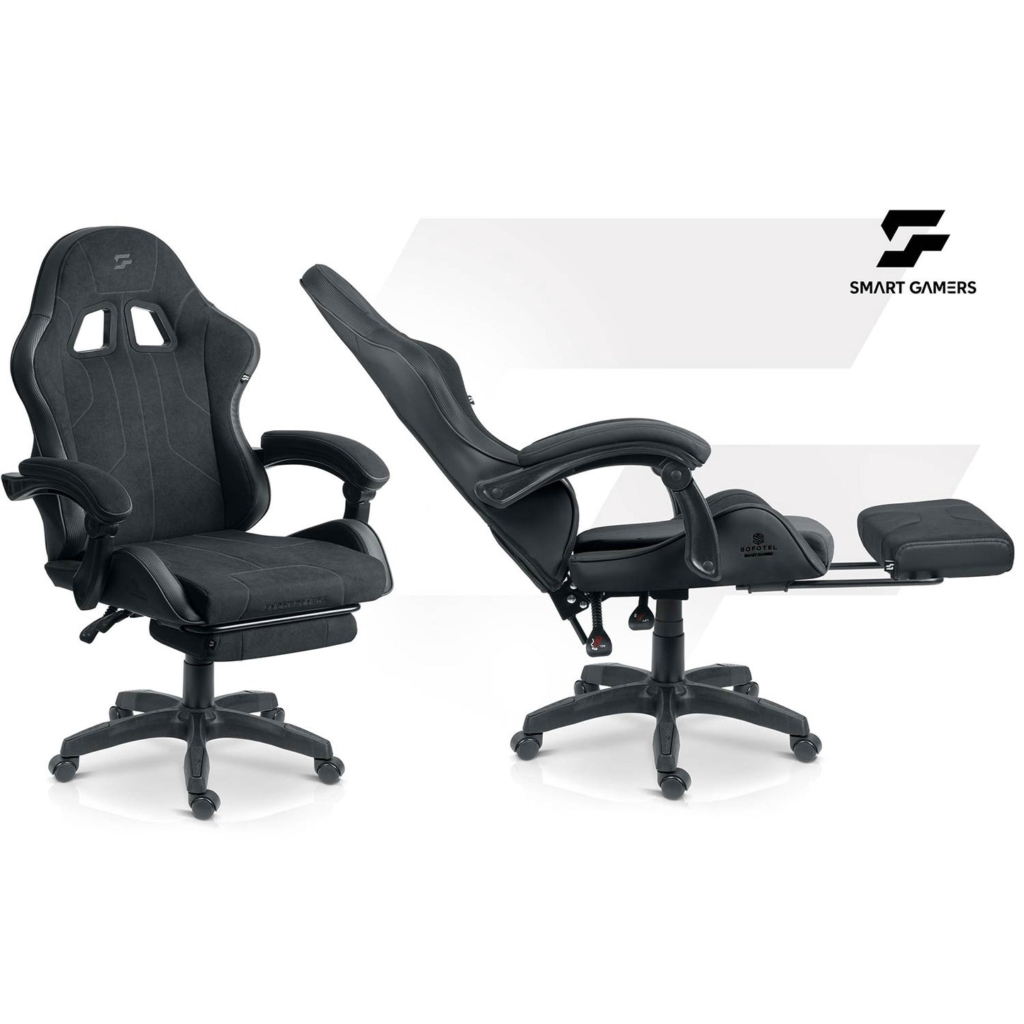 Gaming Chair with Footrest and Recline Function, Ergonomic Design