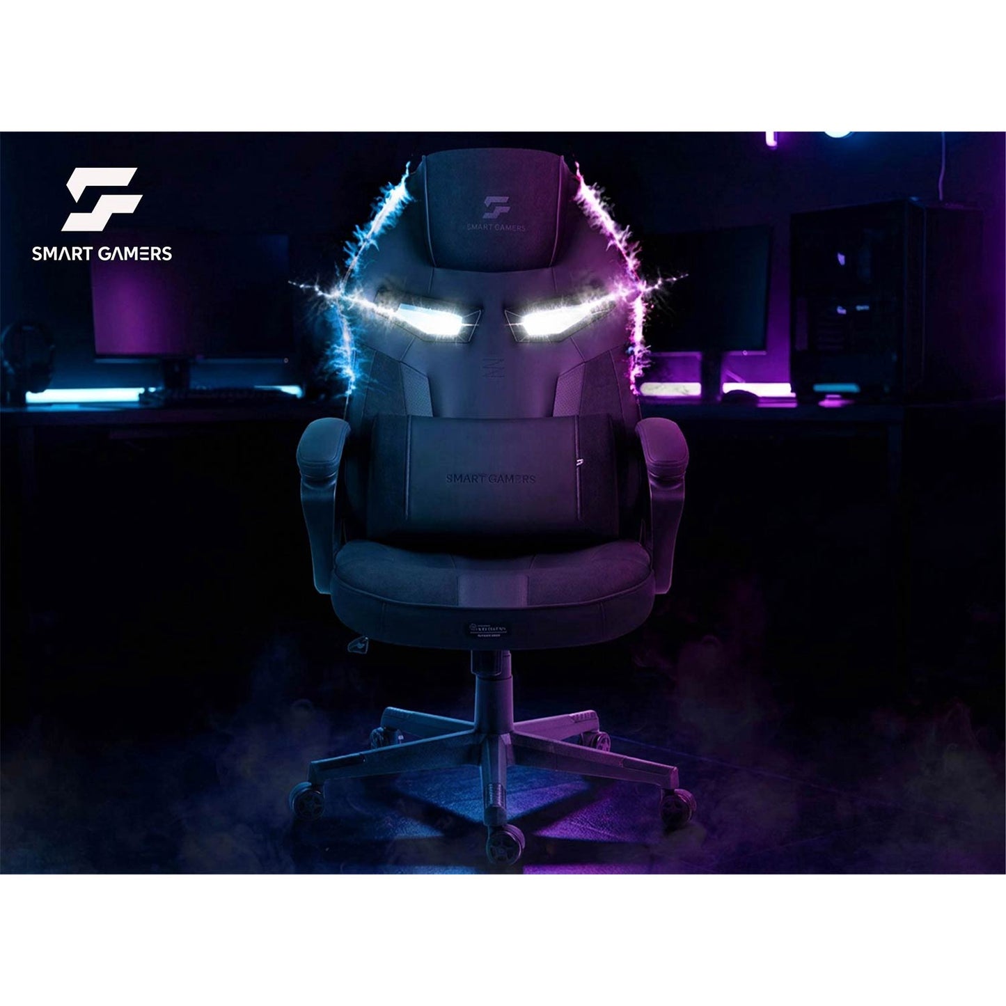 Gaming Chair with Lumbar Support, Adjustable Height, 360 Rotation