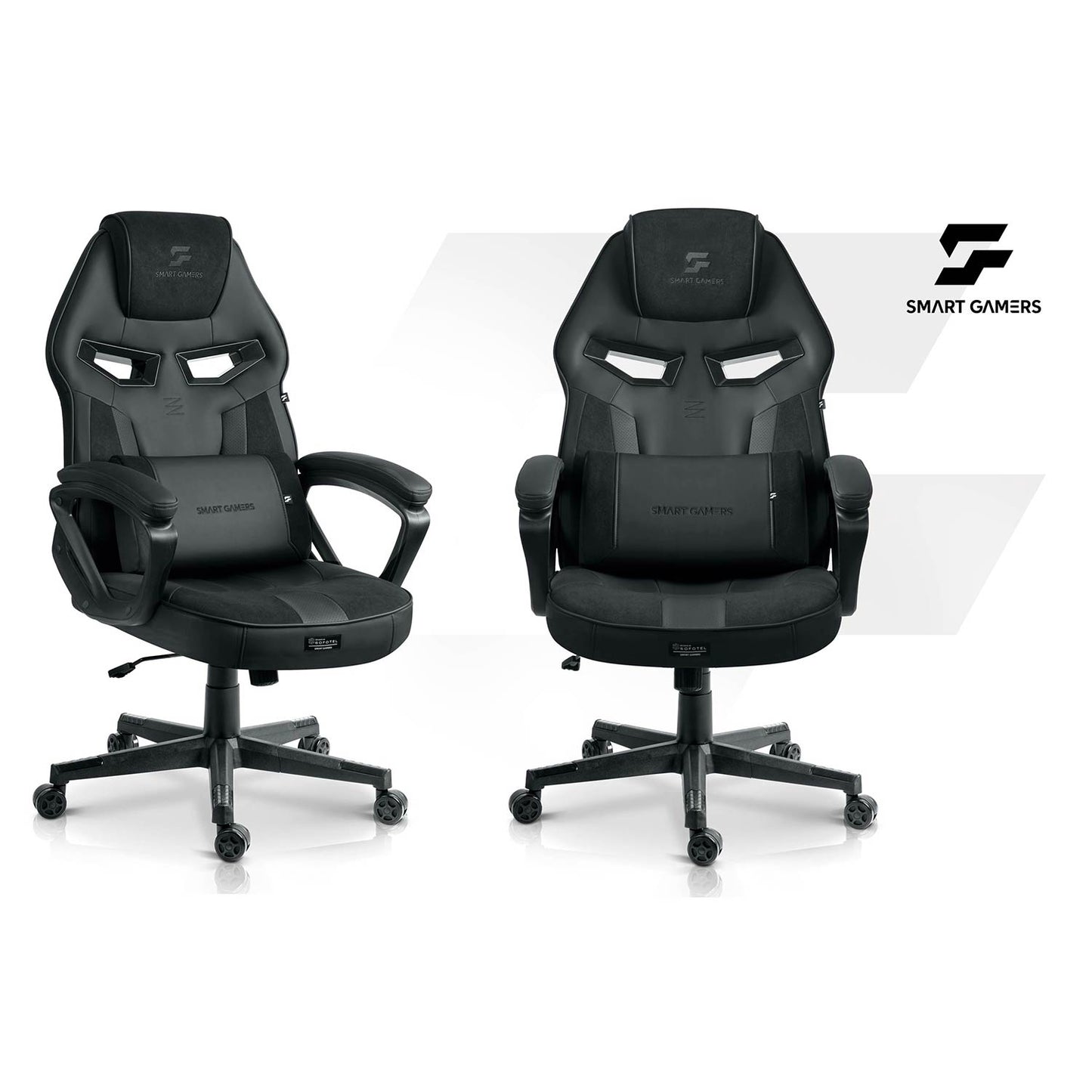 Gaming Chair with Lumbar Support, Adjustable Height, 360 Rotation