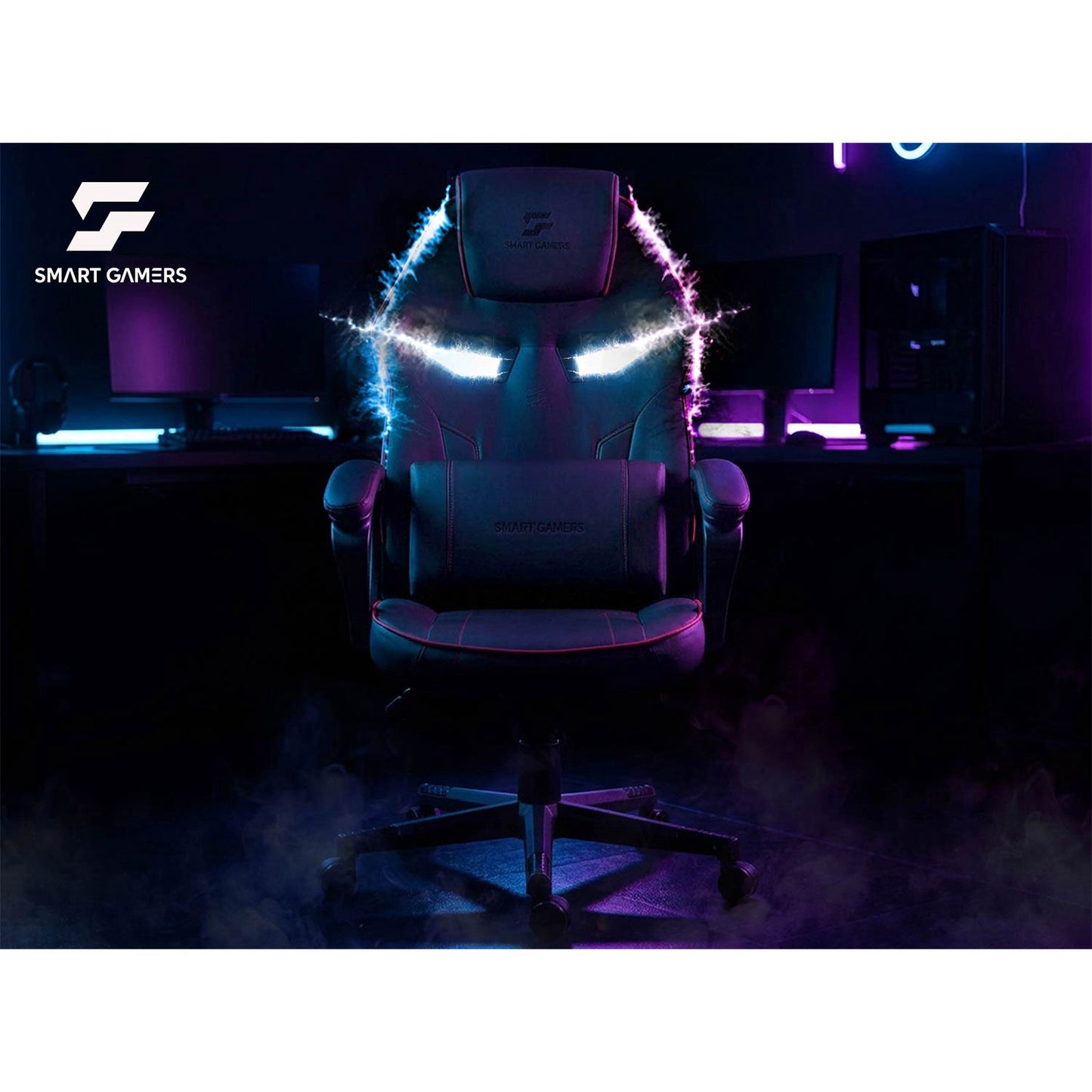 Gaming Chair with Lumbar Support, Adjustable Height, 360 Rotation