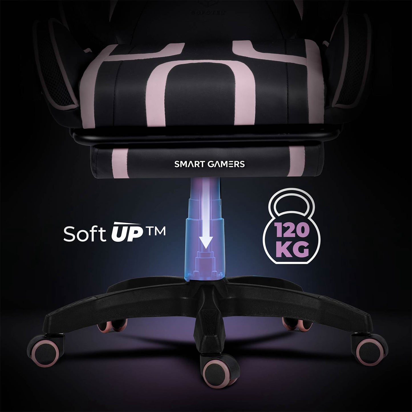Gaming Chair with Recline, Footrest, Adjustable Height