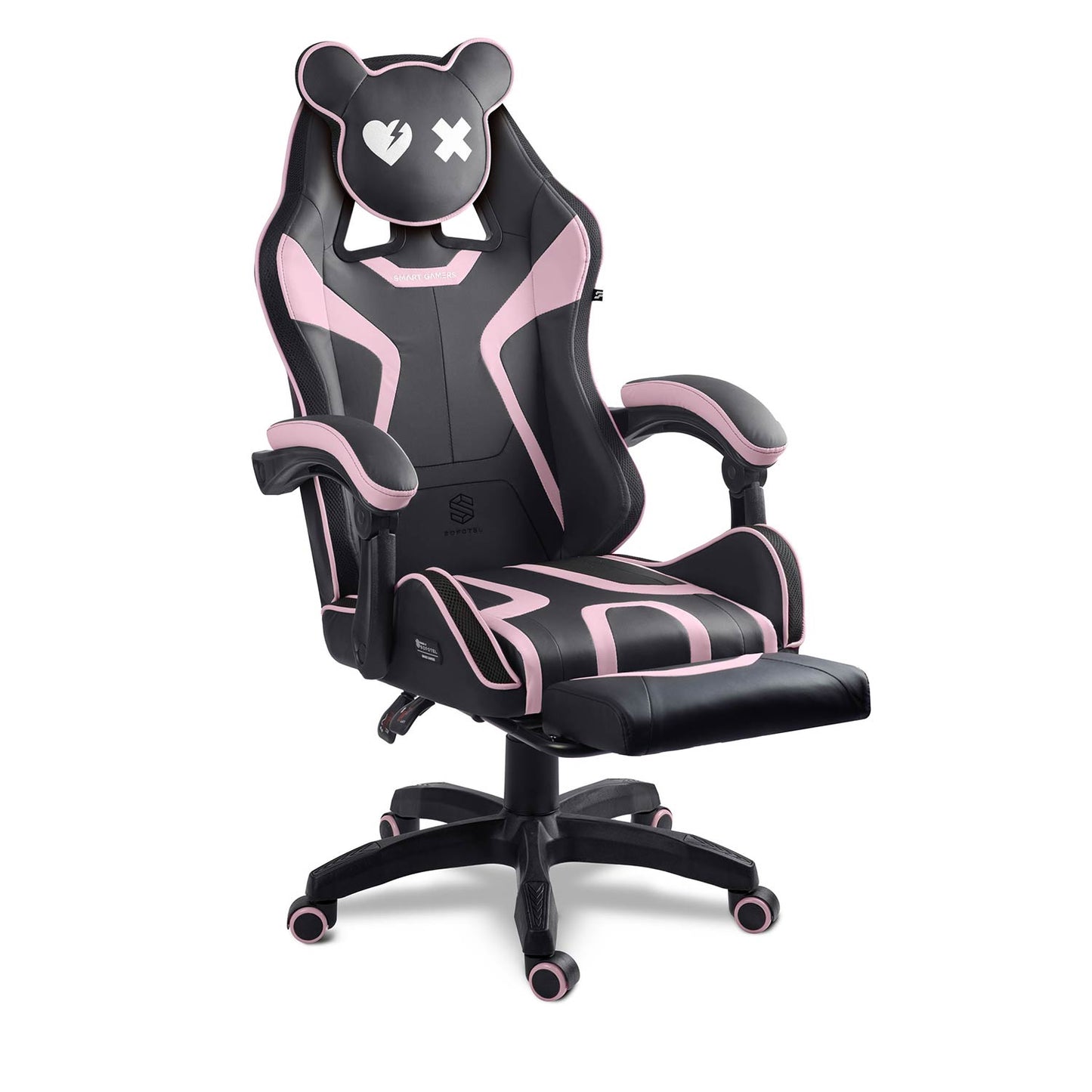 Gaming Chair with Recline, Footrest, Adjustable Height