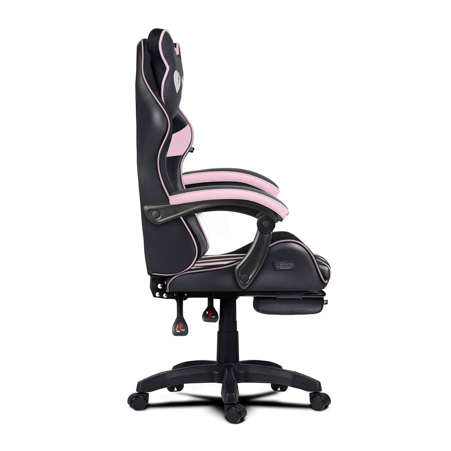Gaming Chair with Recline, Footrest, Adjustable Height