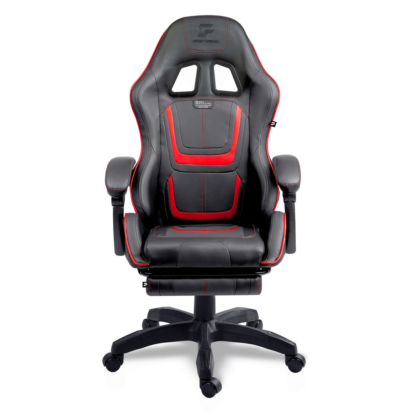 Gaming Chair with Reclining Backrest and Footrest