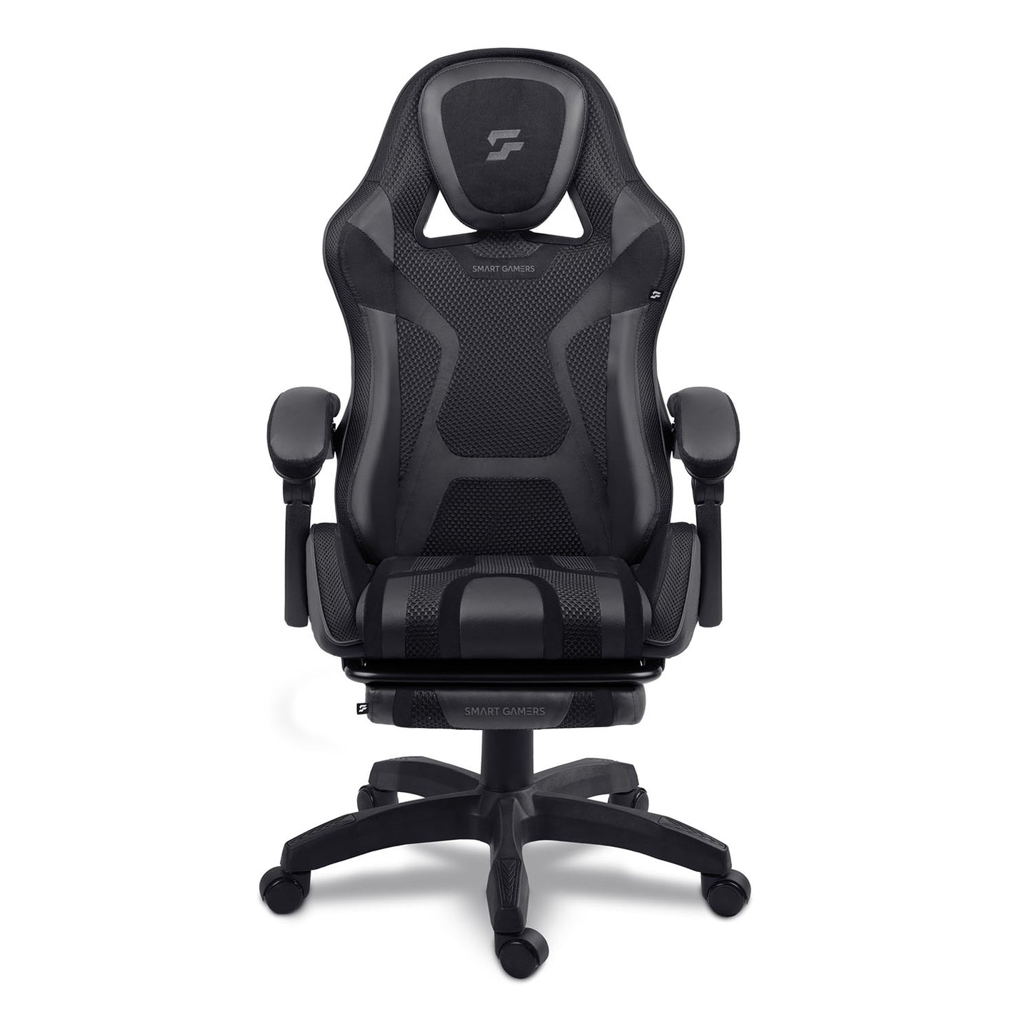 Gaming Chair with Reclining Backrest and Footrest