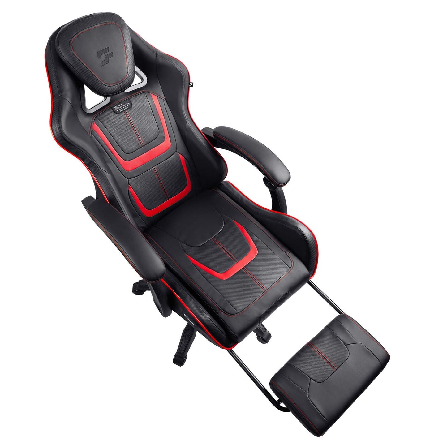 Gaming Chair with Reclining Backrest and Footrest