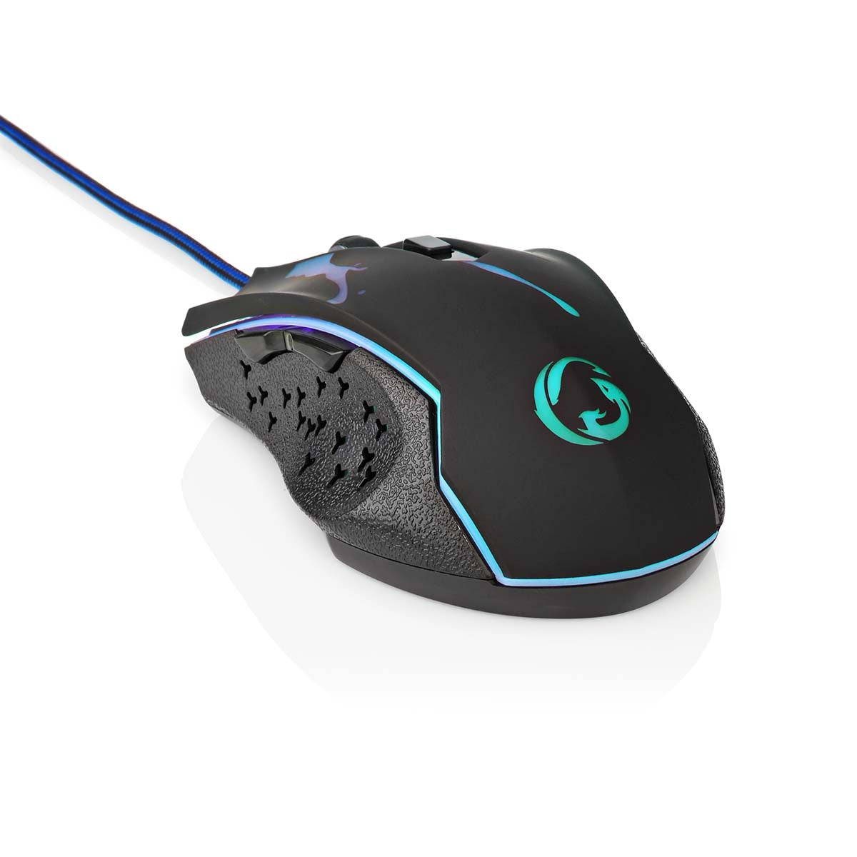 Gaming Mouse | Wire bound | 1200 / 1800 / 2400 / 3600 dpi | Adjustable DPI | Number of buttons: 6 | Programmable buttons | Right-handed | 1.50 m | LEDs