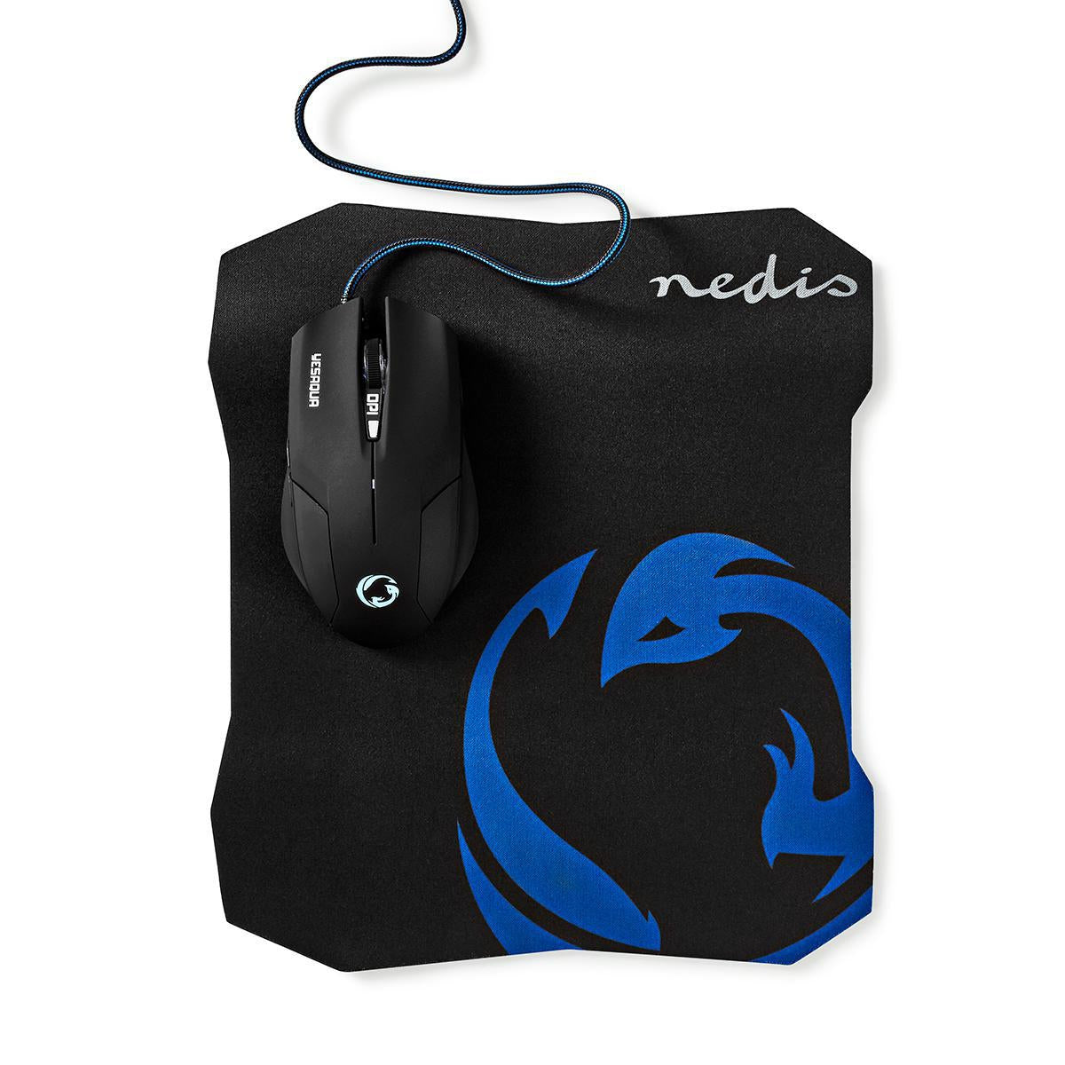 Gaming Mouse and Mouse Pad Set | Wire bound | 800 / 1200 / 1600 dpi | Adjustable DPI | Number of buttons: 6 | Right-handed | 1.50 m | Normal Lighting