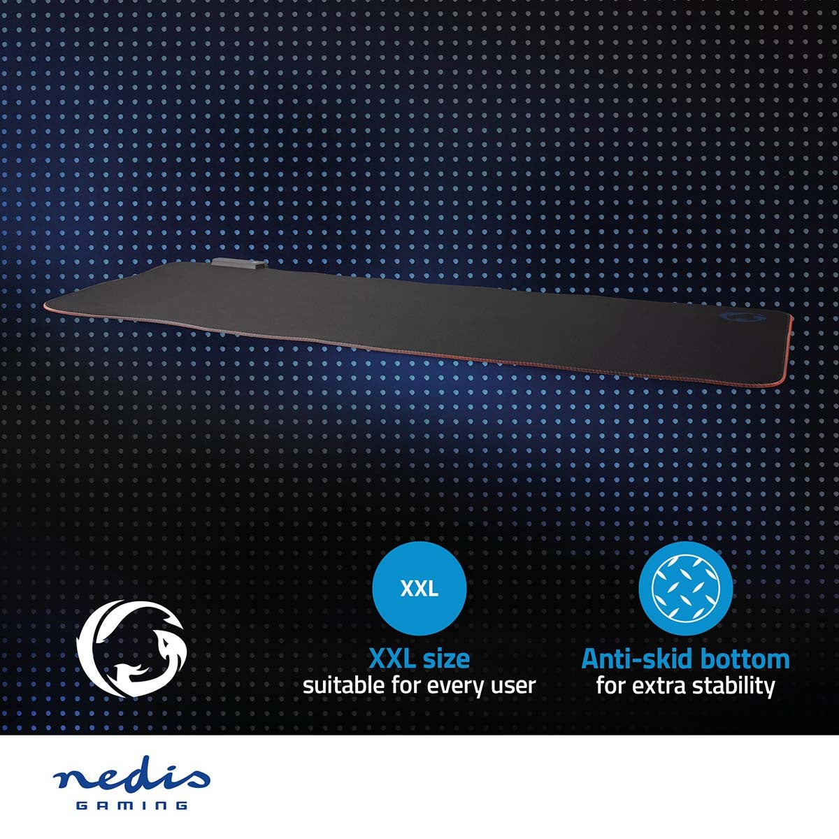 Gaming mouse pad | Rubber / Microfiber | Black