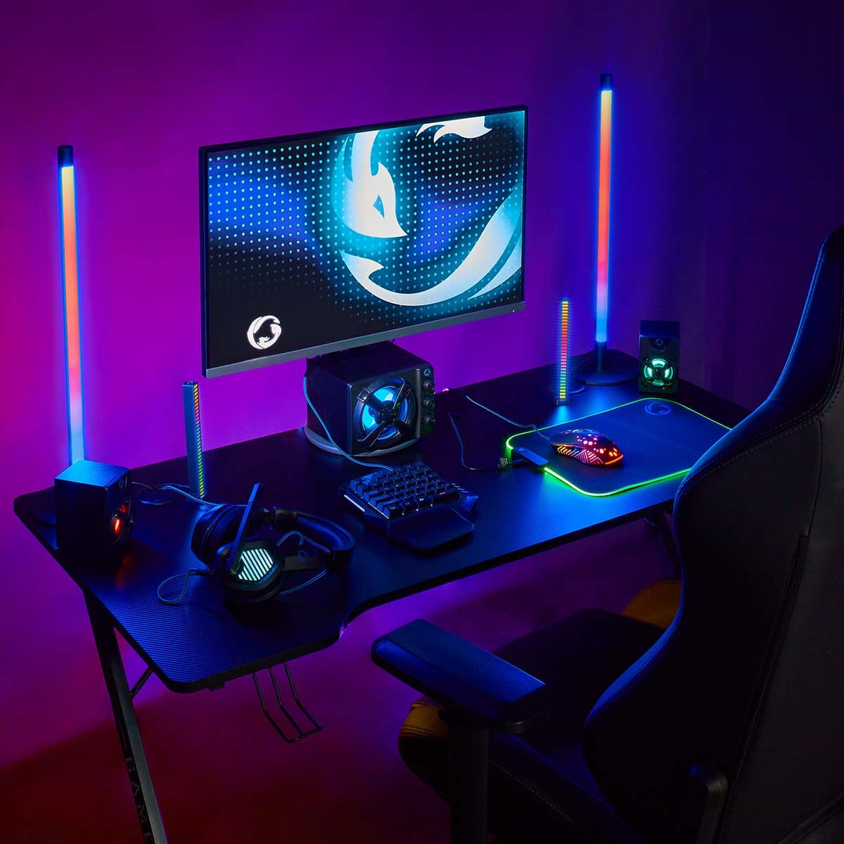 Gaming mouse pad | Rubber / Microfiber | Black