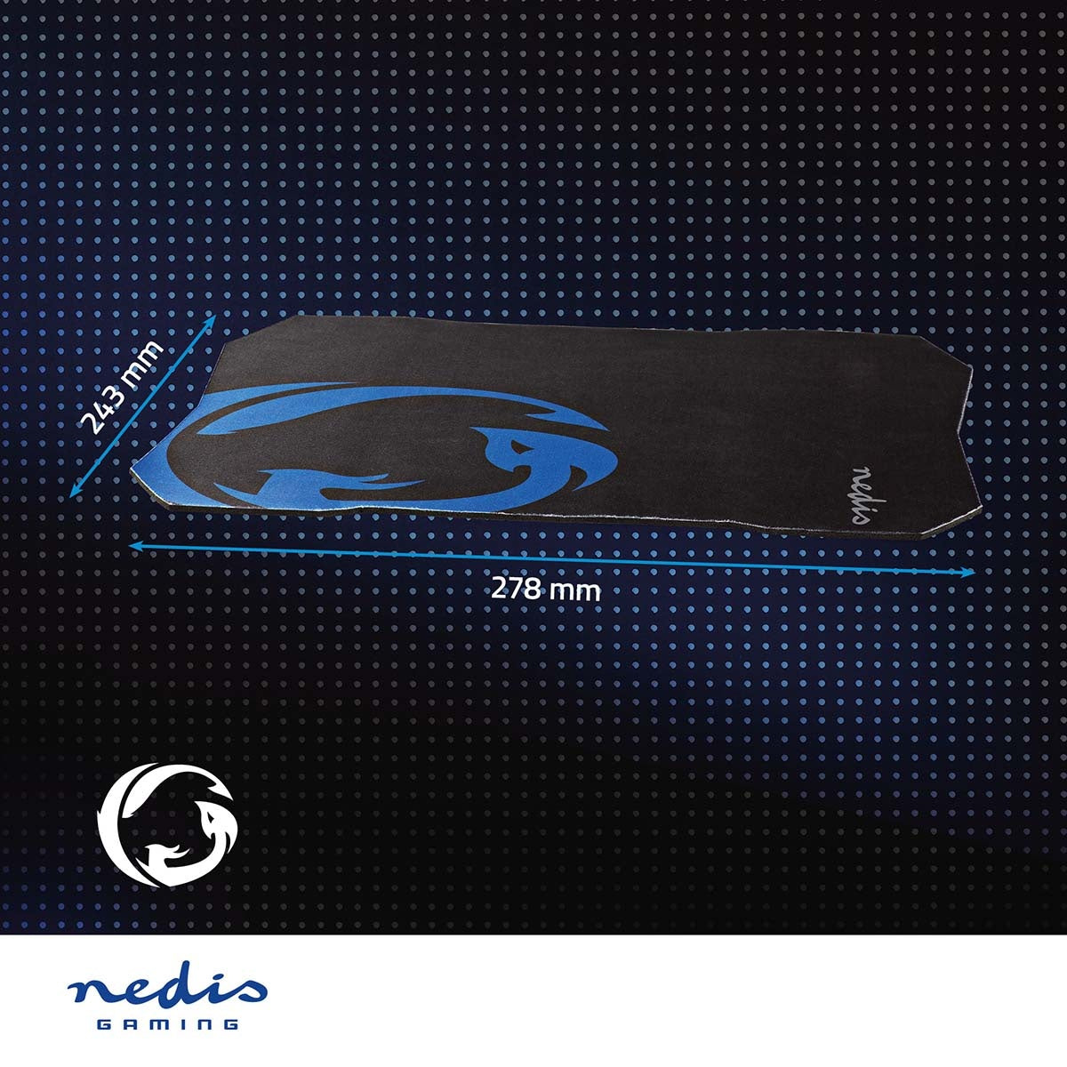 Gaming mouse pad | Rubber / Microfiber | Black