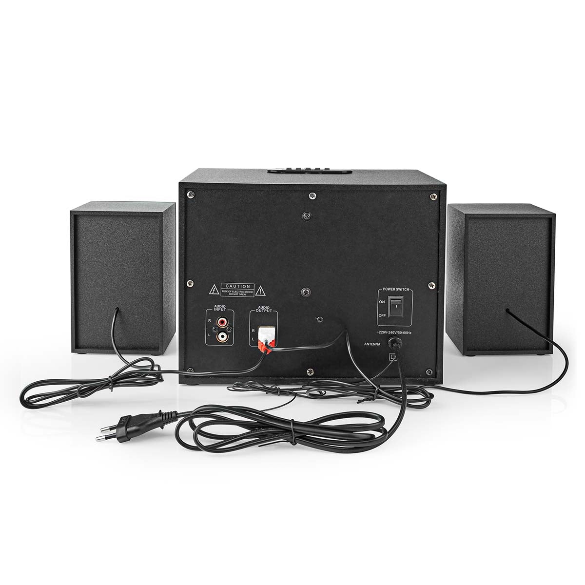 Gaming speakers | Speaker channels: 2.1 | Power adapter | 3.5 mm Male | 75 W| LEDs | Volume control