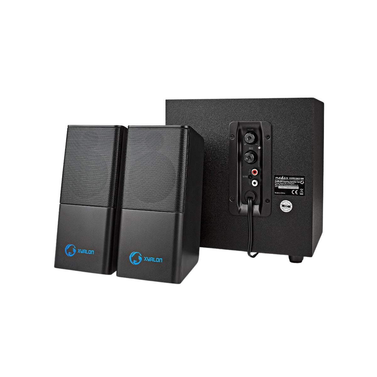 Gaming speakers | Speaker channels: 2.1 | USB Power | 3.5 mm Male | 30 W| Without Lighting | Volume control