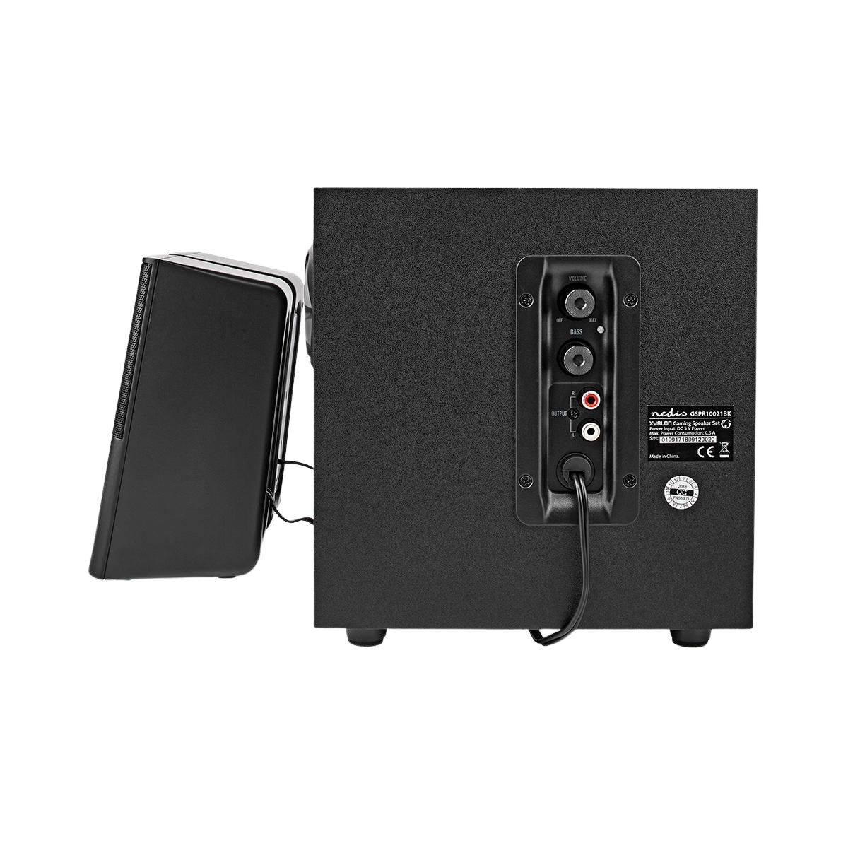 Gaming speakers | Speaker channels: 2.1 | USB Power | 3.5 mm Male | 30 W| Without Lighting | Volume control