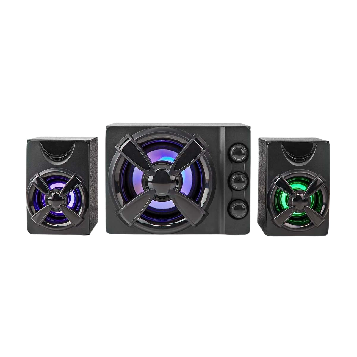 Gaming speakers | Speaker channels: 2.1 | USB Power | 3.5 mm Male | 33 W| LEDs | Volume control