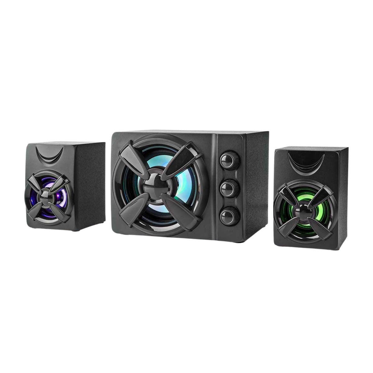 Gaming speakers | Speaker channels: 2.1 | USB Power | 3.5 mm Male | 33 W| LEDs | Volume control