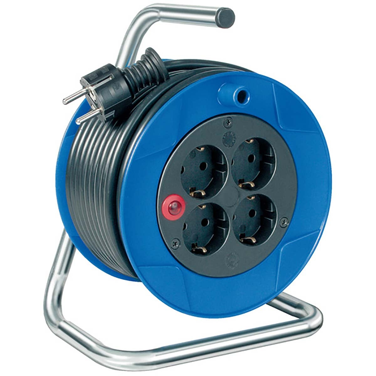 Garant compact cable reel (15 m cable in black, made of special plastic, for indoor use, made in Germany)