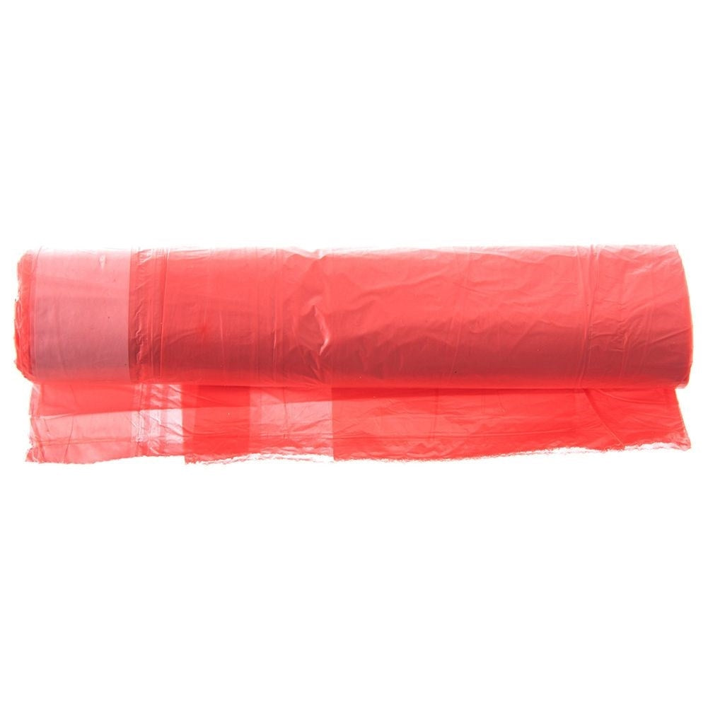 Garbage bags 60L HDPE Red Strawberry scent with drawstring, 10-pack