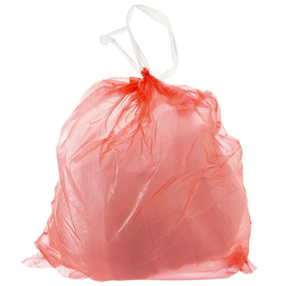 Garbage bags 60L HDPE Red Strawberry scent with drawstring, 10-pack