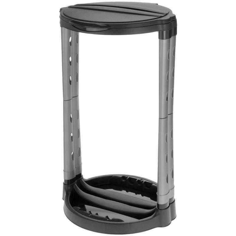 Garbage container 120L with lid and clamps