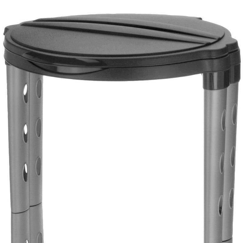 Garbage container 120L with lid and clamps