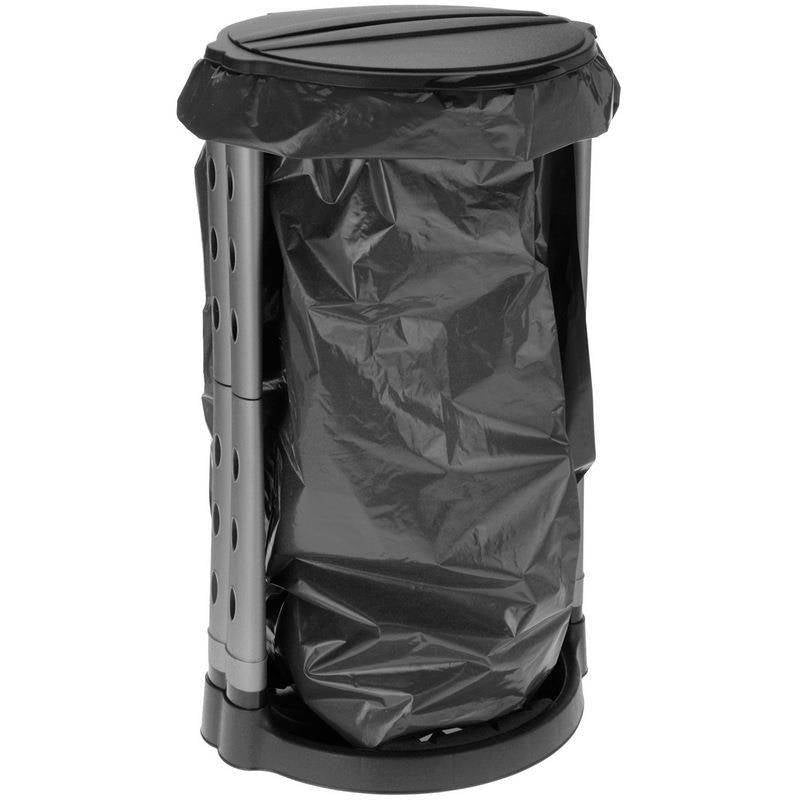 Garbage container 120L with lid and clamps