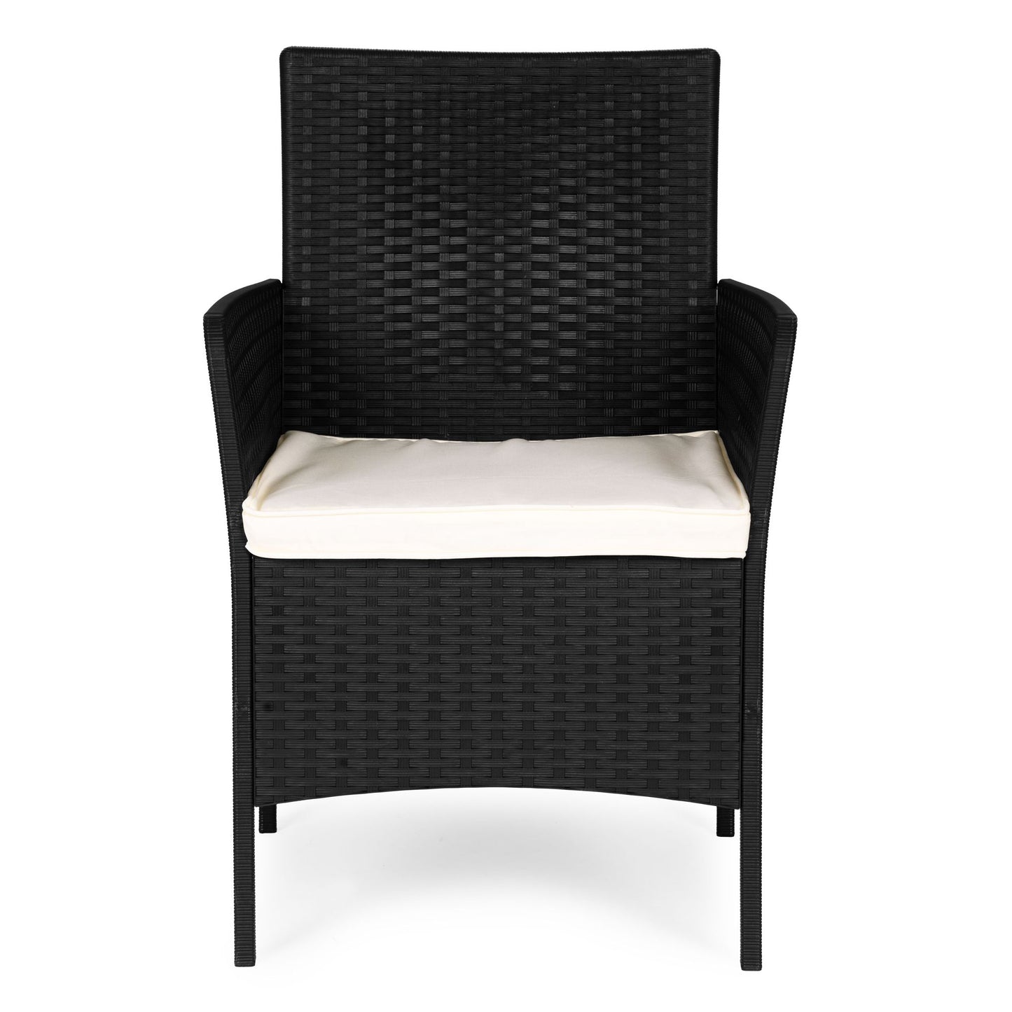 Garden Armchair with Cushion, Rattan Effect, Weatherproof