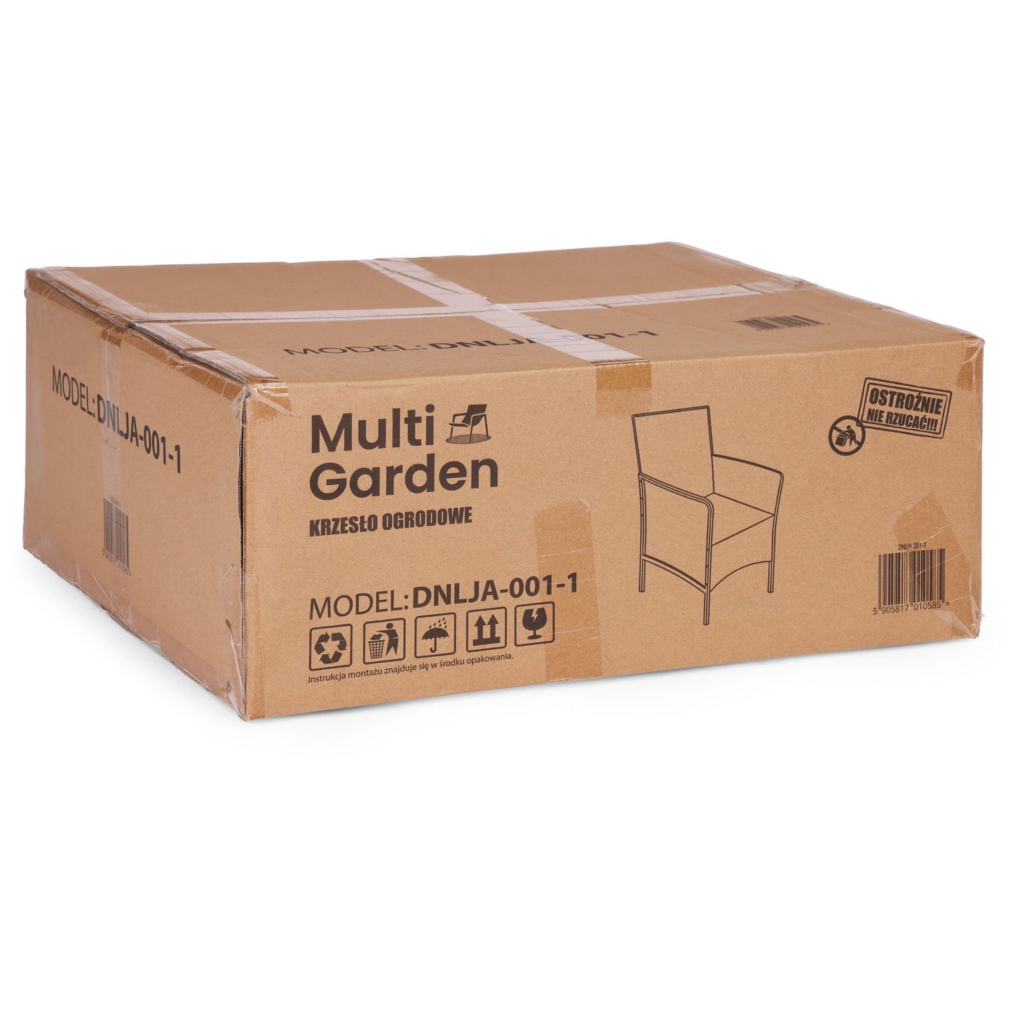 Garden Armchair with Cushion, Rattan Effect, Weatherproof
