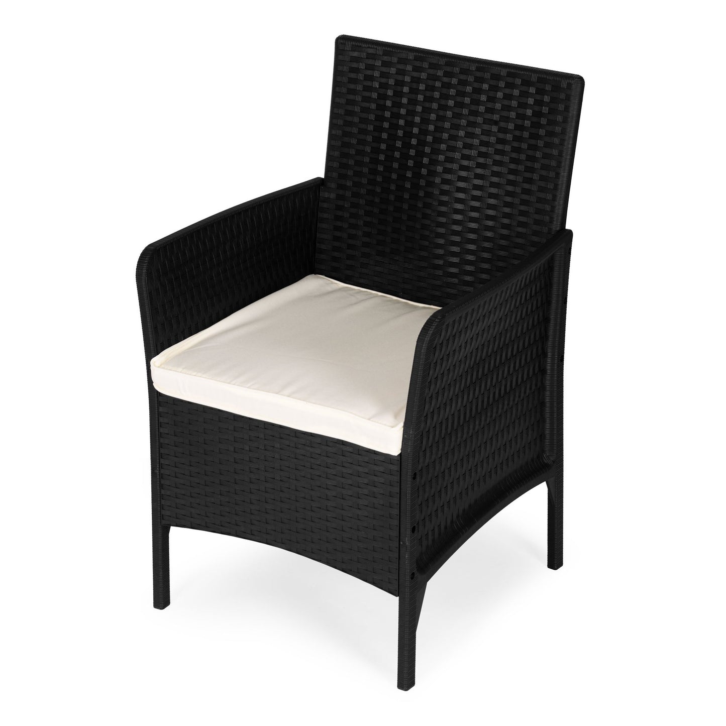 Garden Armchair with Cushion, Rattan Effect, Weatherproof