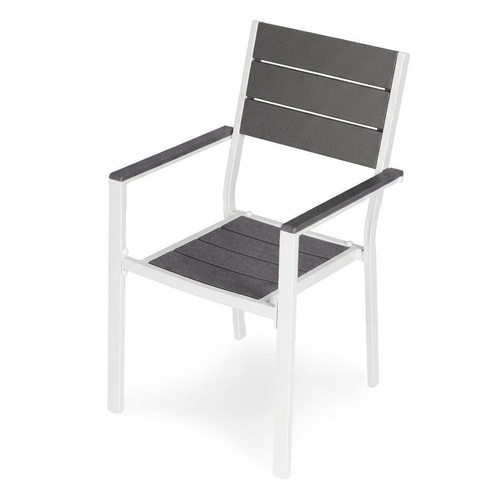 Garden Chairs Set of 2, Steel Frame, HDPE, Weather-Resistant