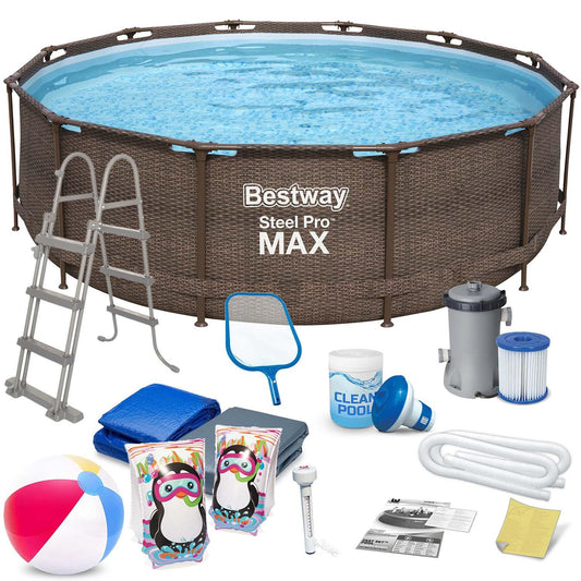 Garden Frame Pool with Pump, 366 x 100 cm, 18-in-1 Set