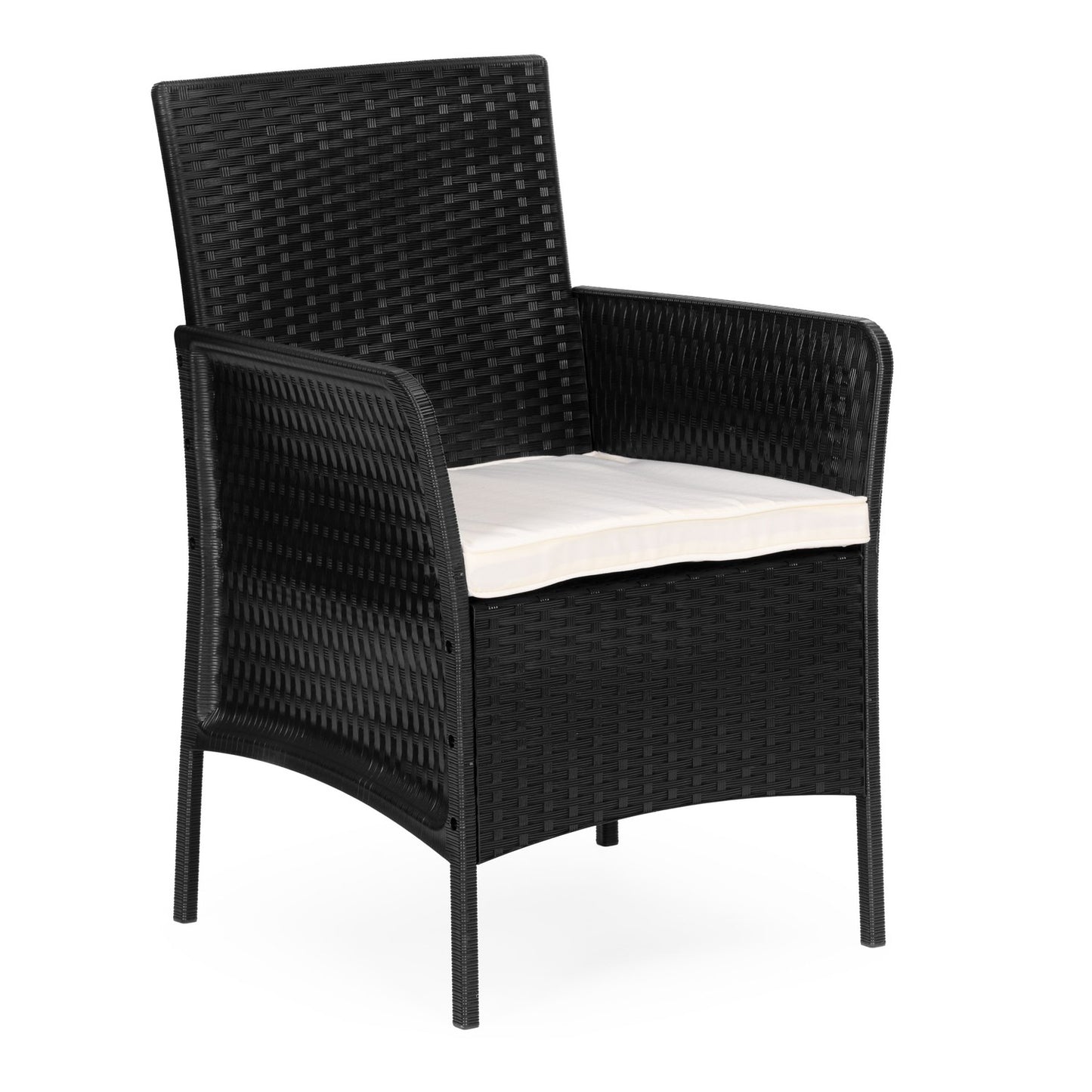 Garden Furniture Set – Table, Bench, Armchairs Black MultiGarden