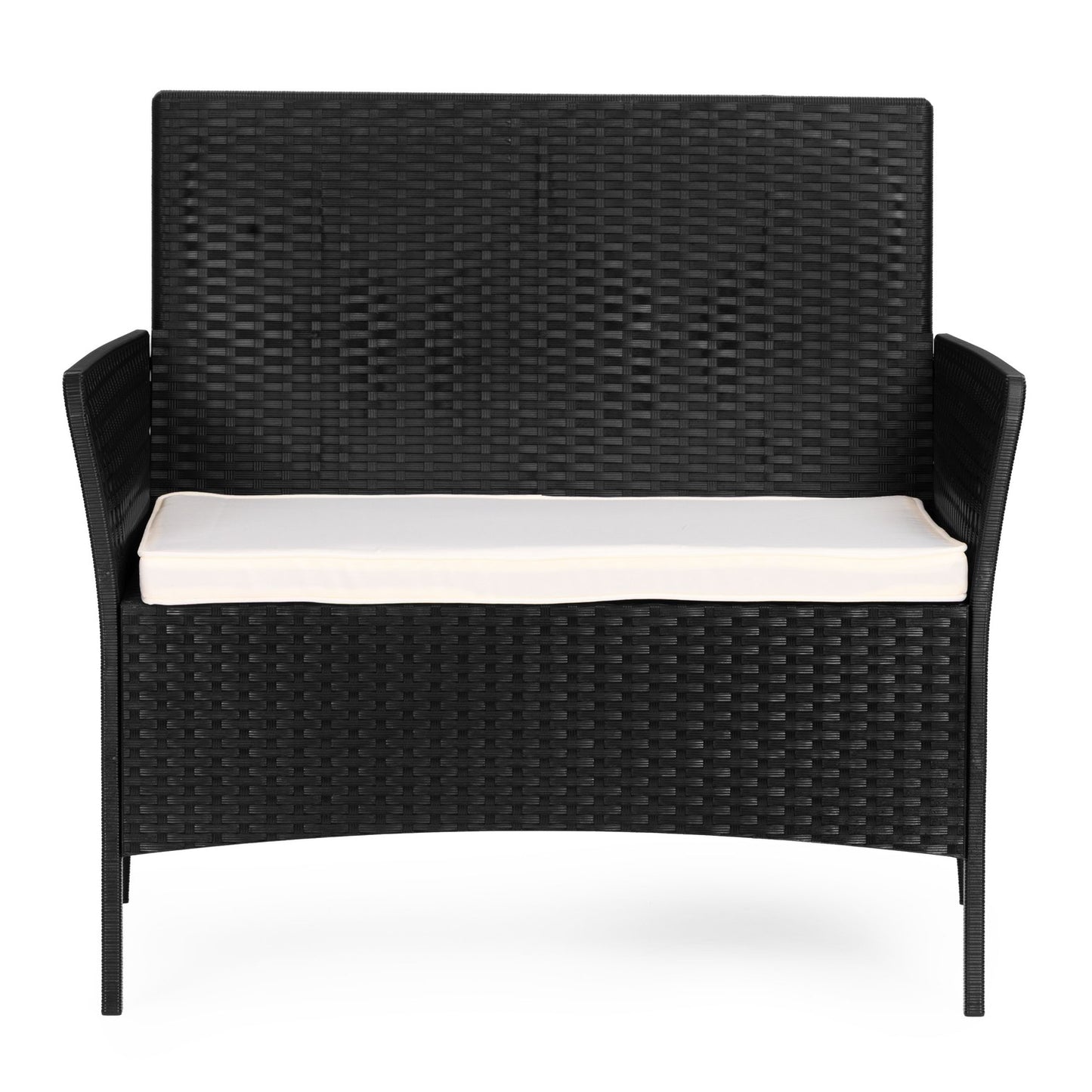 Garden Furniture Set – Table, Bench, Armchairs Black MultiGarden