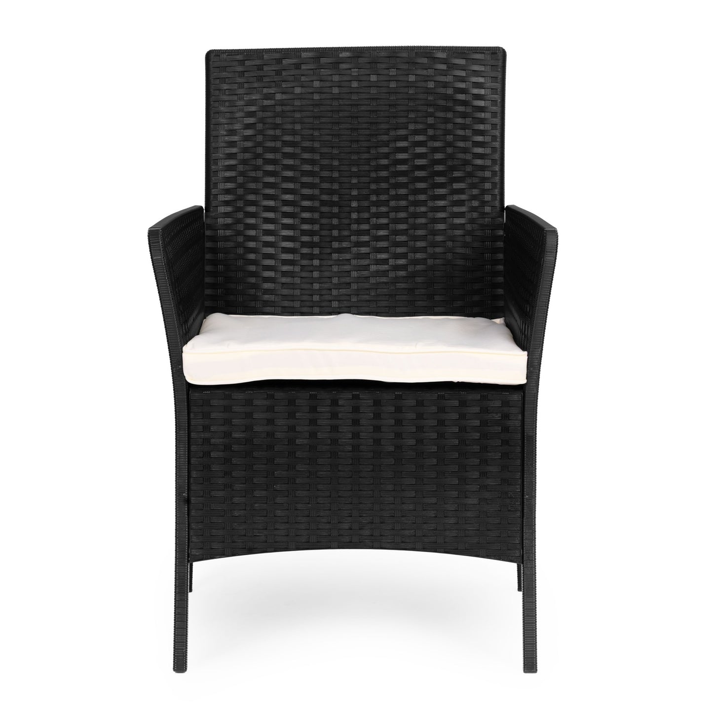 Garden Furniture Set – Table, Bench, Armchairs Black MultiGarden