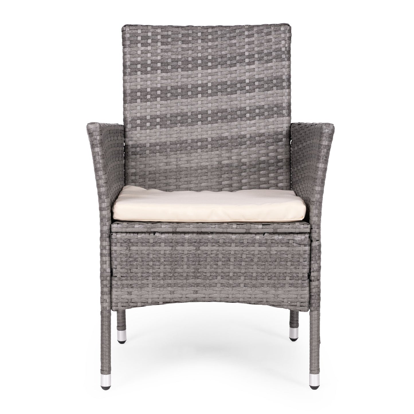 Garden Furniture Set with Rattan-Like Finish – 4 Chairs + Round Table MultiGarden