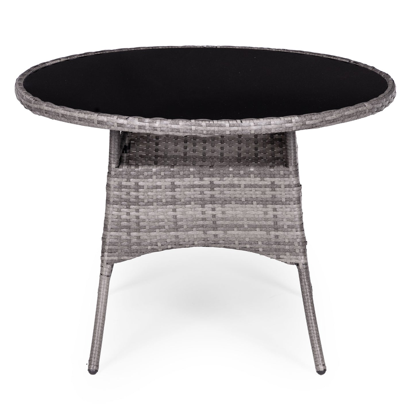 Garden Furniture Set with Rattan-Like Finish – 4 Chairs + Round Table MultiGarden