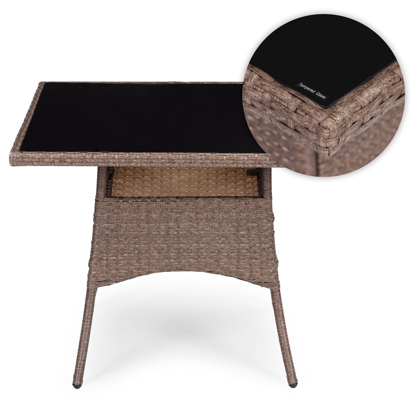 Garden Furniture Set with Rattan-Like Finish – 4 Chairs + Table MultiGarden
