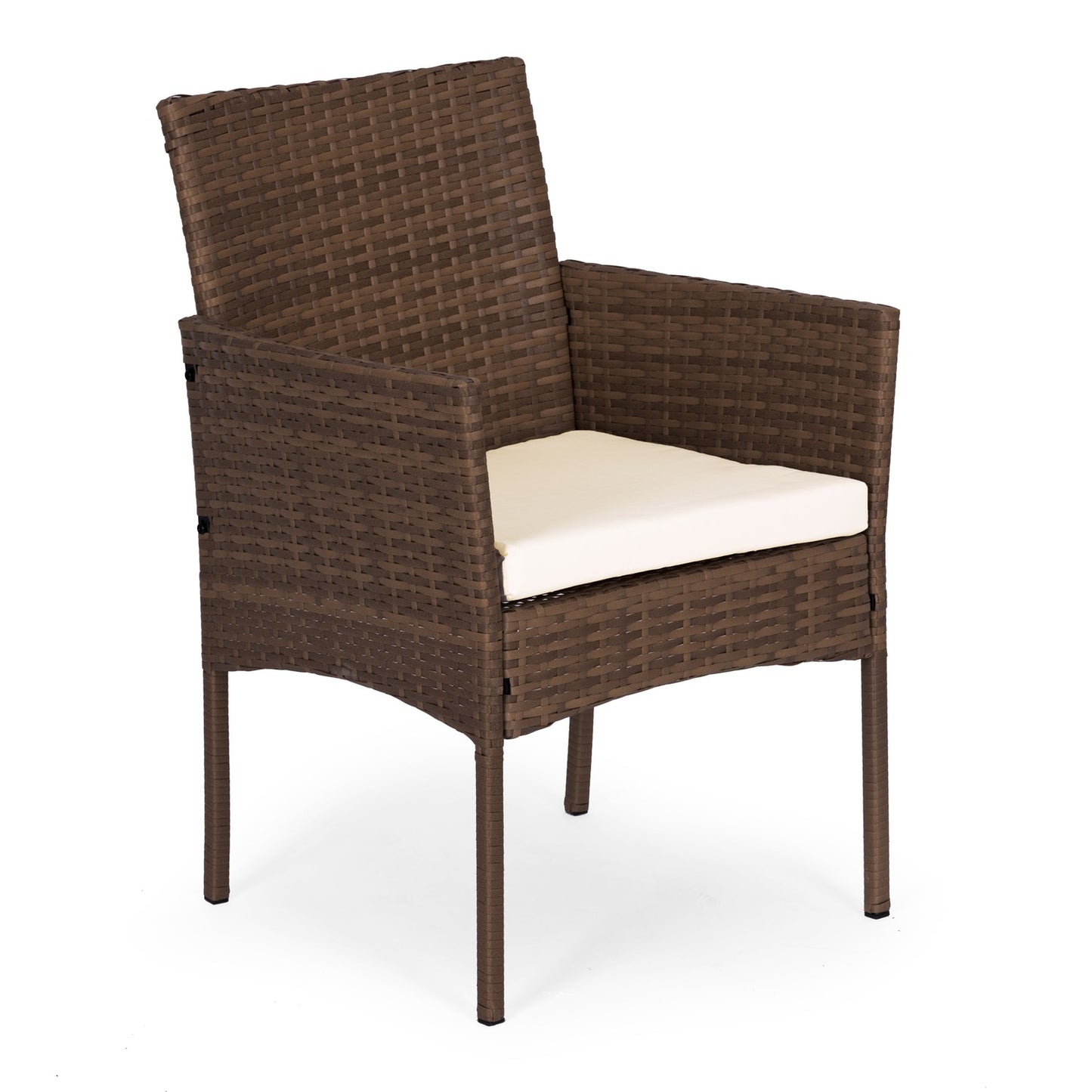 Garden Furniture Set with Rattan-Like Finish – Bench, Table, Chairs Brown MultiGarden