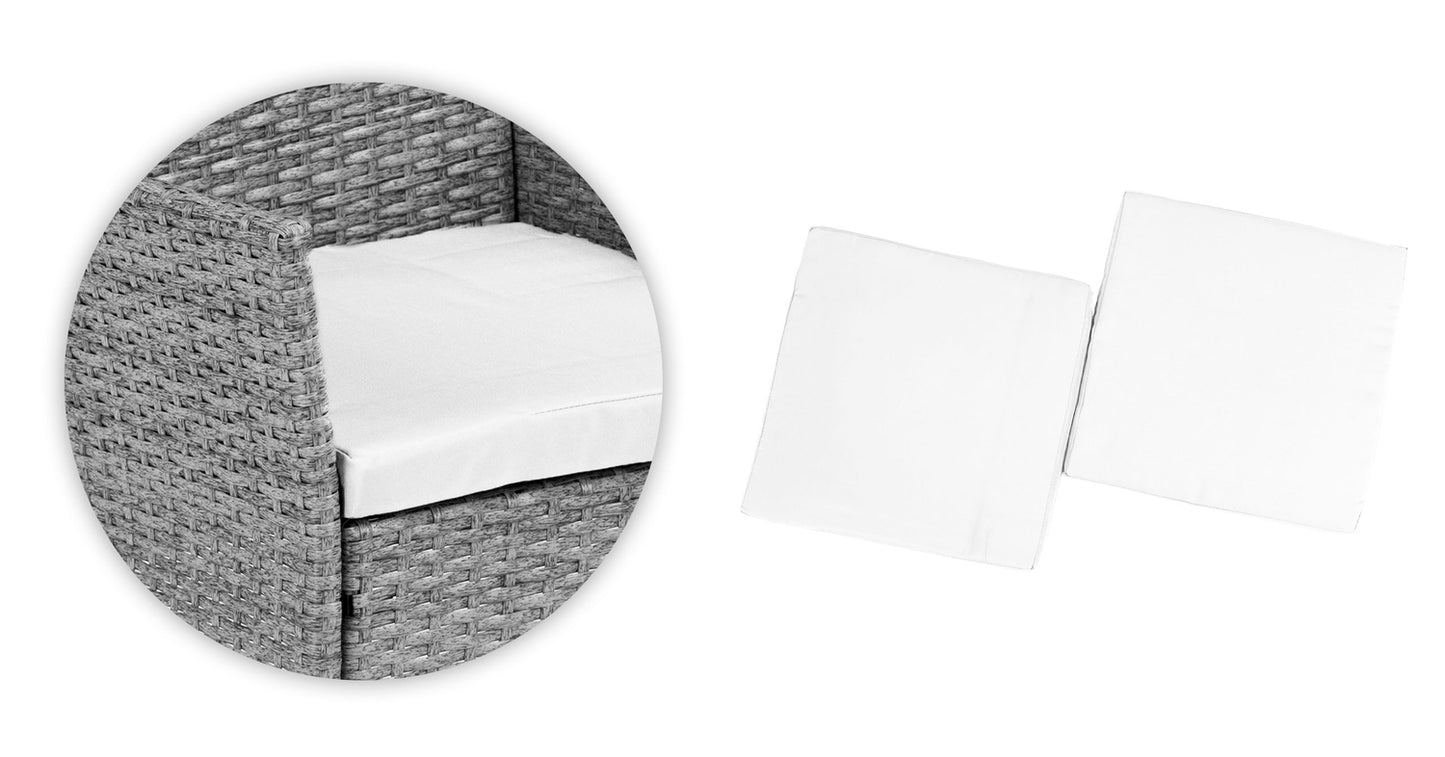 Garden Furniture Set with Rattan-Like Finish – Table and Chairs Grey MultiGarden