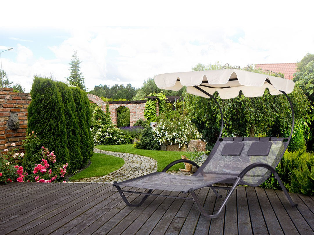 Garden Lounger with Canopy – Swing Hammock MultiGarden